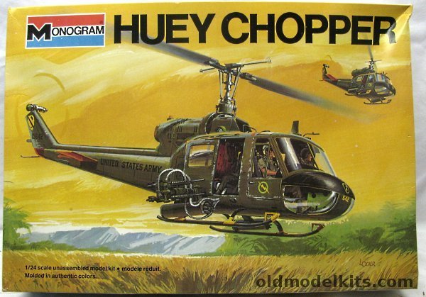 Monogram 1/24 Bell UH-1B  Iroquois Huey Helicopter - 'Nevada Gambler'  #67-16642 'Ghostriders' C Co 227th Aviation Bn.- 1st Air Cav Div. October 1969, 5602 plastic model kit